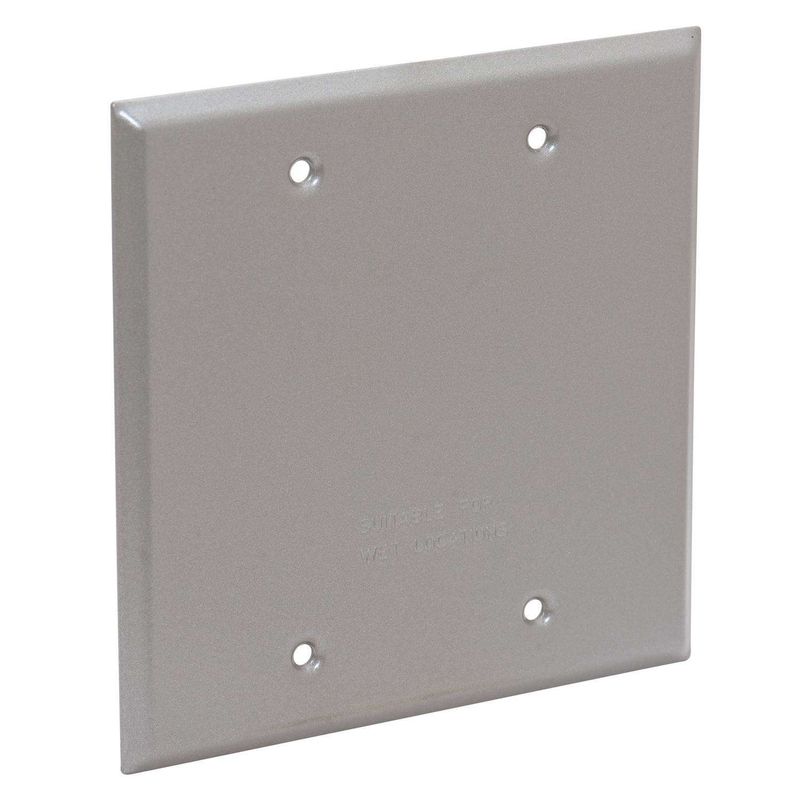 Sigma Engineered Solutions Square Stamped Steel 2 gang 4.49 in. H X 4.49 in. W Flat Box Cover