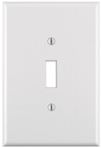 Leviton White 1 gang Thermoset Plastic Toggle Wall Plate 1 pk