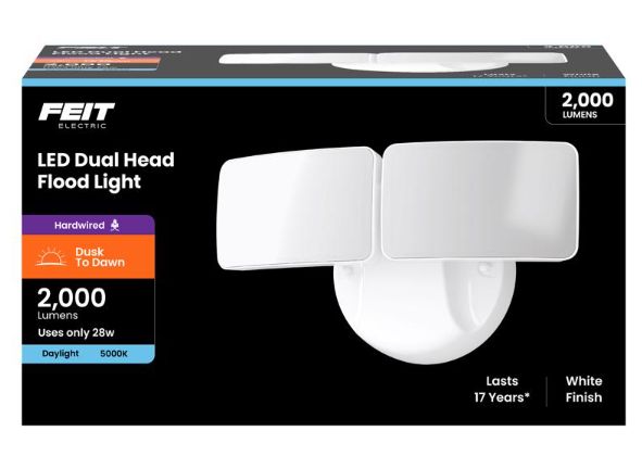 Feit LED Dusk to Dawn Hardwired LED White Security Floodlight
