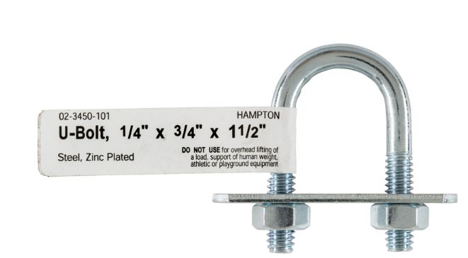 BOLT U 1/4X3/4"X1-1/2"