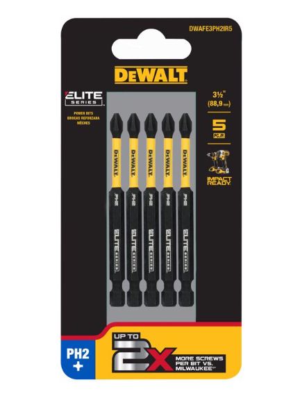 DeWalt FLEXTORQ Phillips #2 X 3-1/2 in. L Screwdriver Bit Steel 5 pc