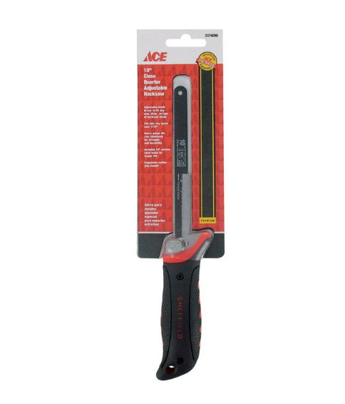 Ace 10 in. Carbon Steel Close Quarter Hacksaw Black 1 pc Ace 10 in. Carbon Steel Close Quarter Hacksaw Black 1 pc