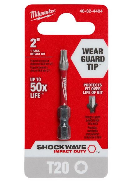 Milwaukee Shockwave Torx T20 X 2 in. L Screwdriver Bit Steel 1 pc