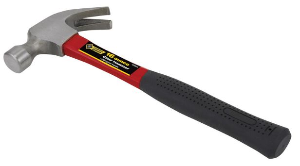 Steel Grip 16 oz Smooth Face Claw Hammer Fiberglass Handle