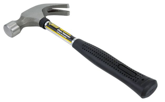 Steel Grip 16 oz Smooth Face Claw Hammer Steel Handle