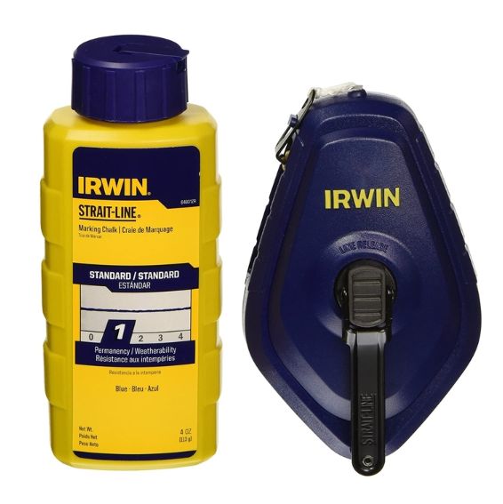 Irwin Strait-Line 4 oz Blue Fast Retrieve Chalk and Reel Set 100 ft. Blue Irwin Strait-Line 4 oz Blue Fast Retrieve Chalk and Reel Set 100 ft. Blue