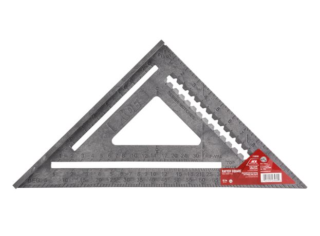 Ace 12 in. L X 17 in. H ABS Plastic Rafter Square