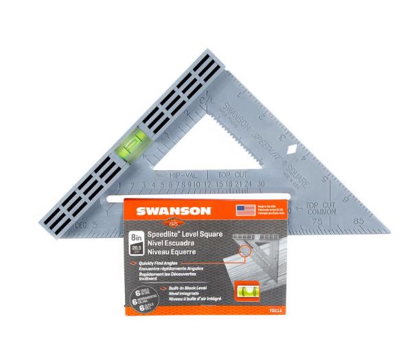 Swanson Speedlite 8.8 in. L X 1 in. H Plastic Speed Square