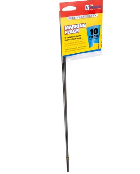 C.H. Hanson 15 in. Blue Marking Flags Polyvinyl 10 pk C.H. Hanson 15 in. Blue Marking Flags Polyvinyl 10 pk