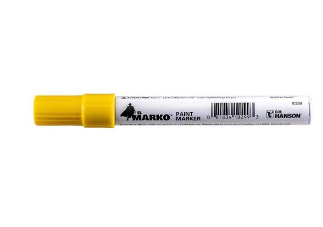 C.H. Hanson El Marko Yellow Valve Tip Paint Marker 1 pk C.H. Hanson El Marko Yellow Valve Tip Paint Marker 1 pk