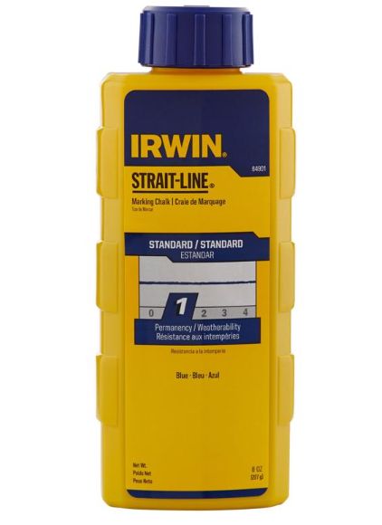 Irwin Strait-Line 8 oz Standard Marking Chalk Blue 1 pk Irwin Strait-Line 8 oz Standard Marking Chalk Blue 1 pk