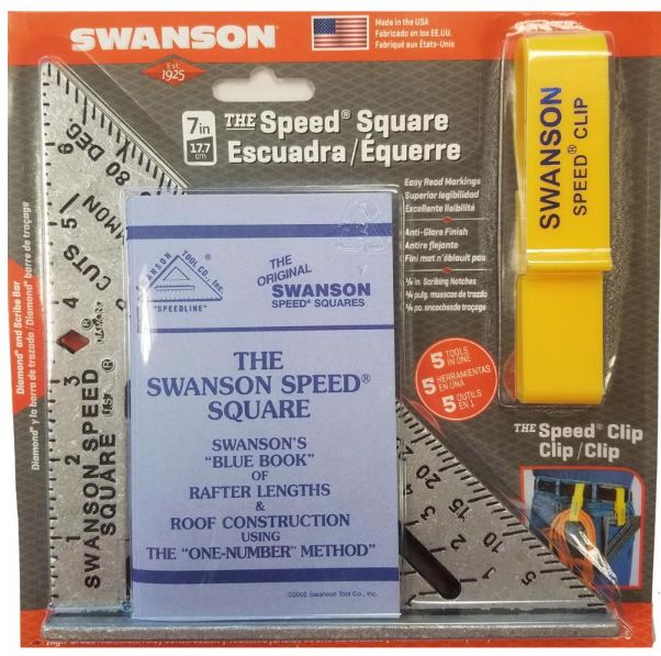 Swanson Original 7.25 in. L X .875 in. H Aluminum Speed Square