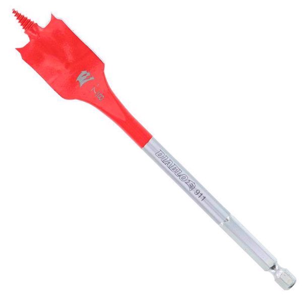 Diablo 7/8 in. X 6 in. L High Speed Steel Clean Wood Spade Bit Hex Shank 1 pk