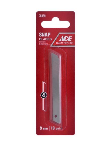 Ace Carbon Steel Regular Duty Replacement Snap Blades 5 pk Ace Carbon Steel Regular Duty Replacement Snap Blades 5 pk