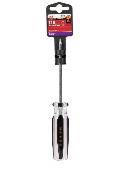 Ace T10 X 4 in. L Torx Screwdriver 1 pc Ace T10 X 4 in. L Torx Screwdriver 1 pc