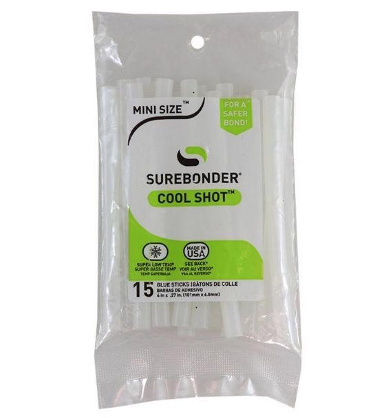 Surebonder 0.27 in. D X 4 in. L Cool Shot Mini Glue Sticks Clear 15 pk Surebonder 0.27 in. D X 4 in. L Cool Shot Mini Glue Sticks Clear 15 pk