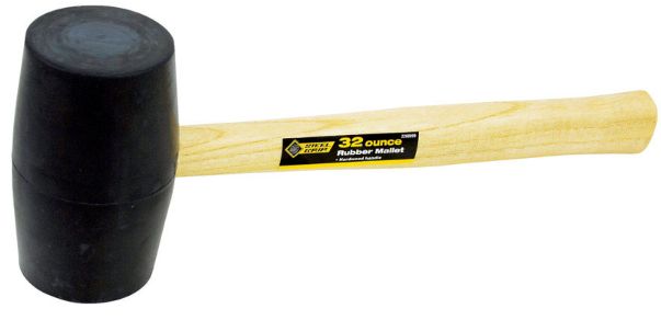 Steel Grip 32 oz Mallet Rubber Head Wood Handle