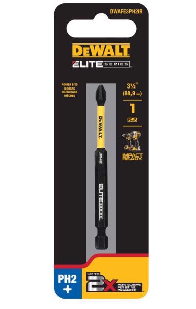DEWALT ELITE SERIES Phillips #2 X 3-1/2 in. L Power Bit Steel 1 pc DEWALT ELITE SERIES Phillips #2 X 3-1/2 in. L Power Bit Steel 1 pc
