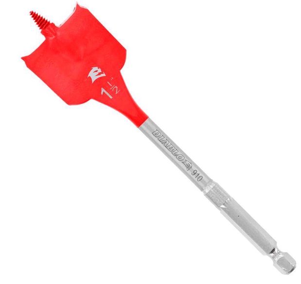 Diablo 1-1/2 in. X 6 in. L High Speed Steel Clean Wood Spade Bit Hex Shank 1 pk