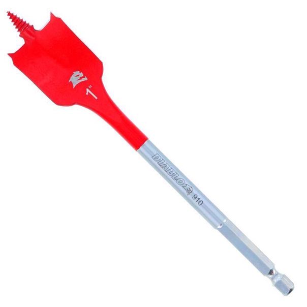 Diablo 1 in. X 6 in. L High Speed Steel Clean Wood Spade Bit Hex Shank 1 pk