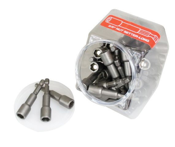 Best Way Tools 3/8 in. X 2-9/16 in. L Steel Magnetic Nut Setter 50 pc