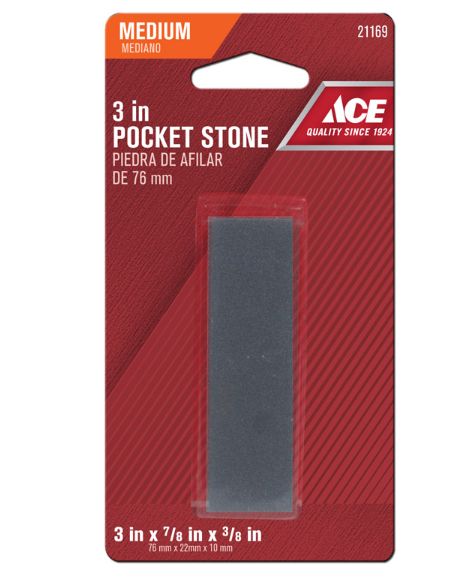 Ace 3 in. L Aluminum Oxide Pocket Sharpening Stone 80 Grit 1 pc
