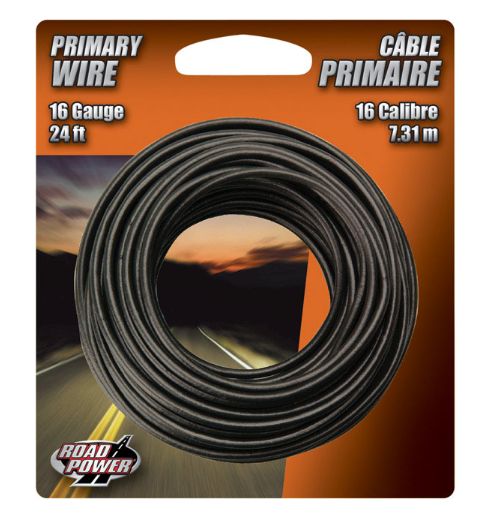 Coleman Cable 24 ft. 16 Ga. Primary Wire Black