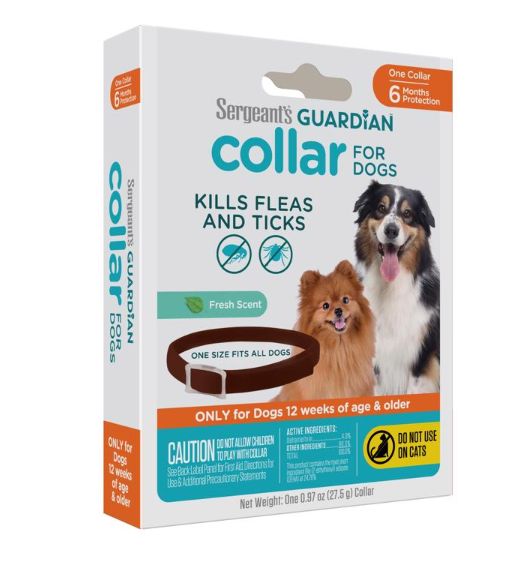 Sergeants Guardian Solid Dog Flea and Tick Collar Deltamethrin 0.97 oz