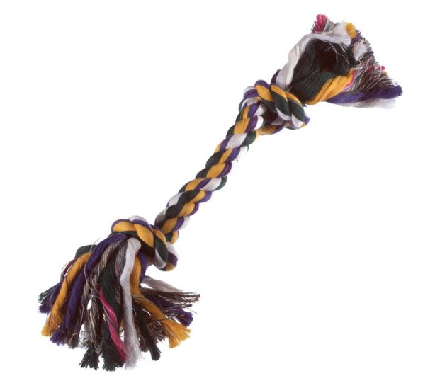 Boss Pet Digger's Multicolored Cotton Rag Bone Rope Dog Tug Toy Small 1 pk