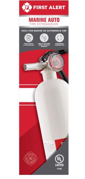 First Alert 2-3/4 lb. Fire Extinguisher for Auto/Marine OSHA/US Coast Guard Agency Approval First Alert 2-3/4 lb. Fire Extinguisher for Auto/Marine OSHA/US Coast Guard Agency Approval