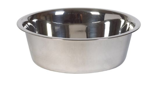 HiLo Silver Plain Stainless Steel 3 qt Pet Dish for Dogs
