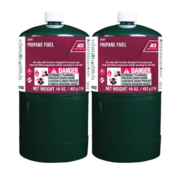 Ace 16 oz Steel Propane Fuel Cylinder Ace 16 oz Steel Propane Fuel Cylinder