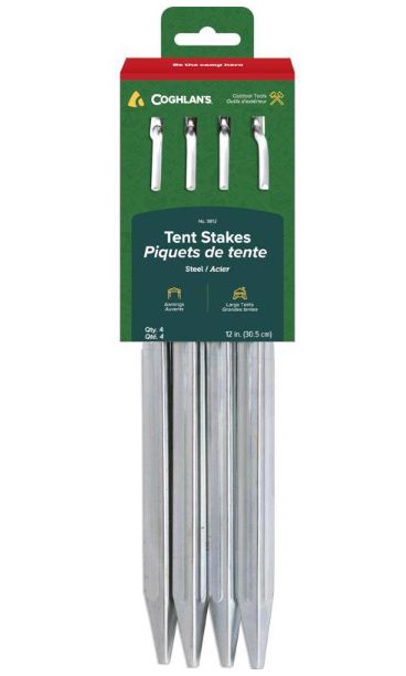 Coghlan's Silver Tent Stakes 12 in. L 4 pk Coghlan's Silver Tent Stakes 12 in. L 4 pk