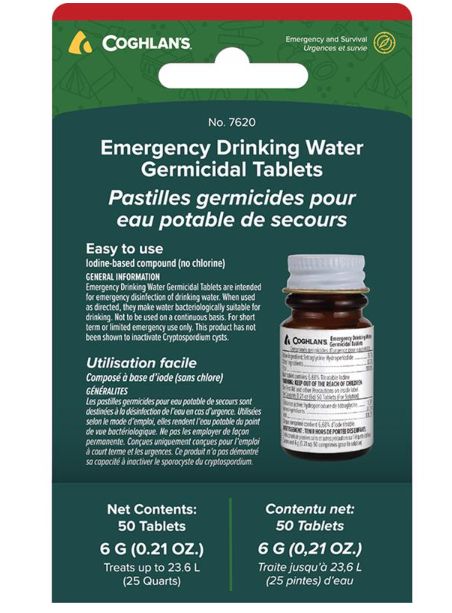 Coghlan's Drinking Water Tablets 50 pk