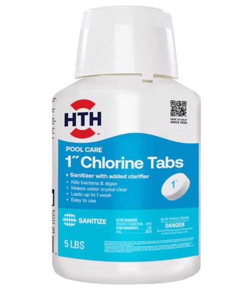 HTH Pool Care 1" Tablet Chlorinating Chemicals 5 lb.