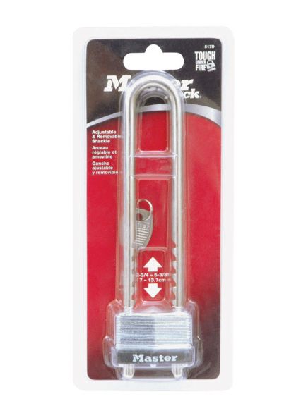 Master Lock 1-3/4 in. W Steel Warded Locking Warded Padlock
