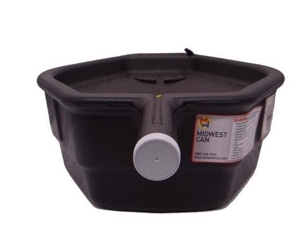 Midwest Can Black 6.4 in. H Polyethylene 15 qt Drain Pan