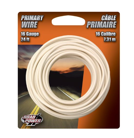 Coleman Cable 24 ft. 16 Ga. Primary Wire White