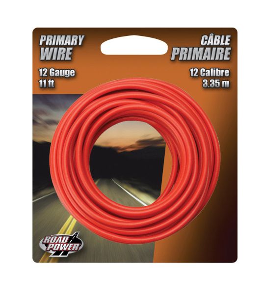 Coleman Cable 11 ft. Stranded 12 Ga. Primary Wire Red