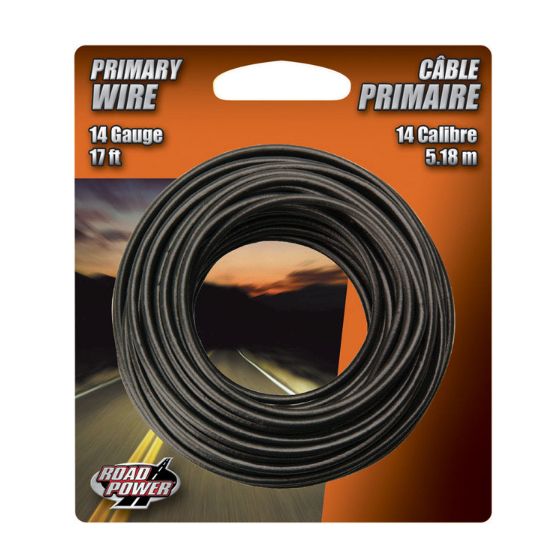 Coleman Cable 17 ft. 14 Ga. Primary Wire Black