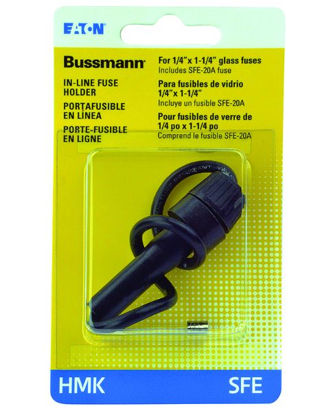 Bussmann 30 amps SFE Black In-Line Fuse Holder 1 pk