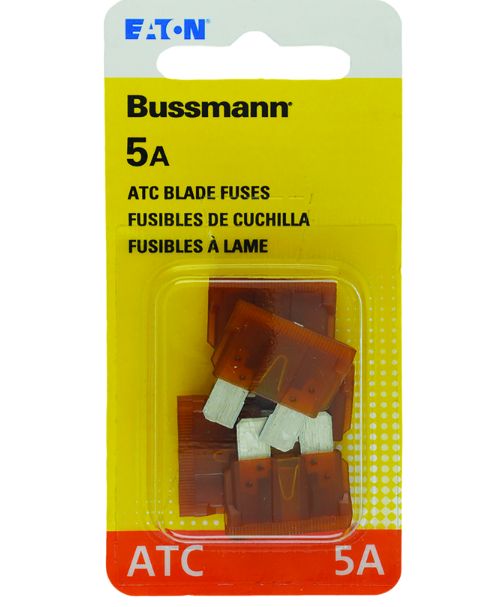 Bussmann 5 amps ATC Brown Blade Fuse 5 pk Bussmann 5 amps ATC Brown Blade Fuse 5 pk