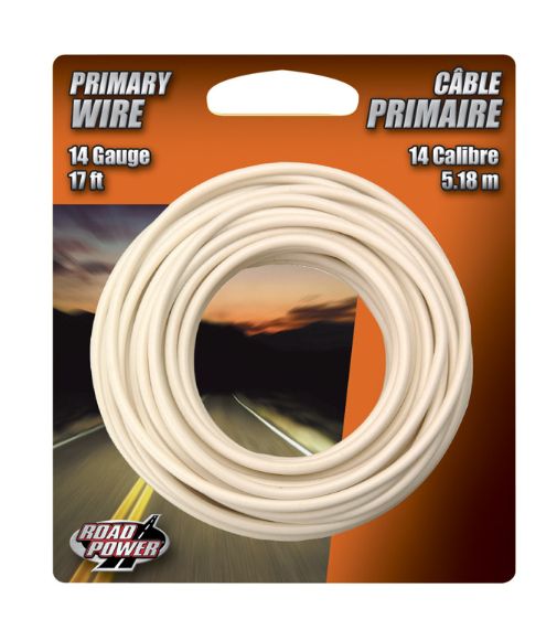 Coleman Cable 17 ft. 14 Ga. Primary Wire White
