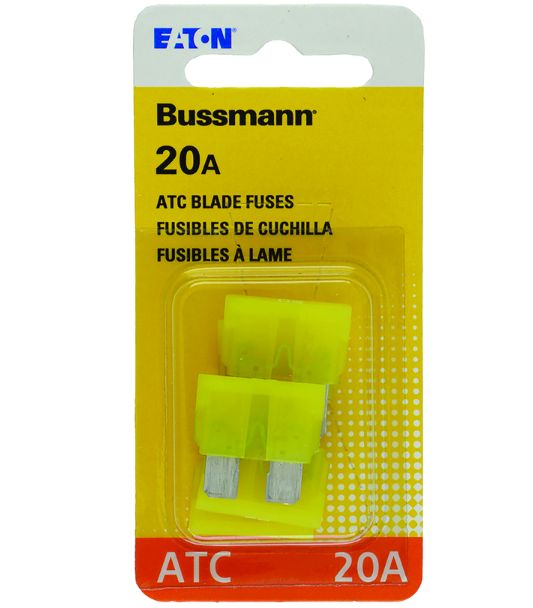 Bussmann 20 amps ATC Yellow Blade Fuse 5 pk