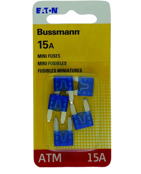 Bussmann 15 amps ATM Blue Blade Fuse 5 pk