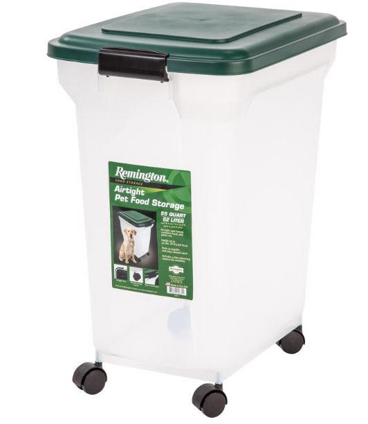 Remington Green Plastic 55 qt Pet Food Container for All Animals