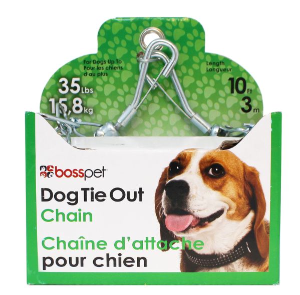 PDQ Silver Swivel Steel Dog Tie Out Chain Small/Medium