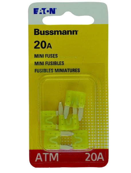 Bussmann 20 amps ATM Yellow Blade Fuse 5 pk