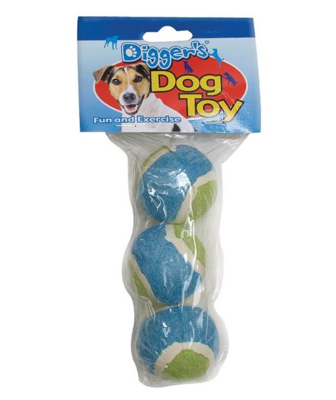 Boss Pet Digger's Multicolored Rubber Mini Tennis Balls Small 3 pk