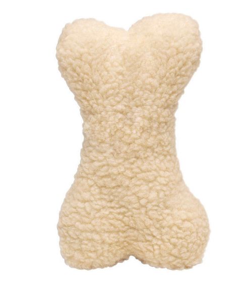 Boss Pet Digger's White Plush Bone Fleece Bone Dog Toy Large 1 pk